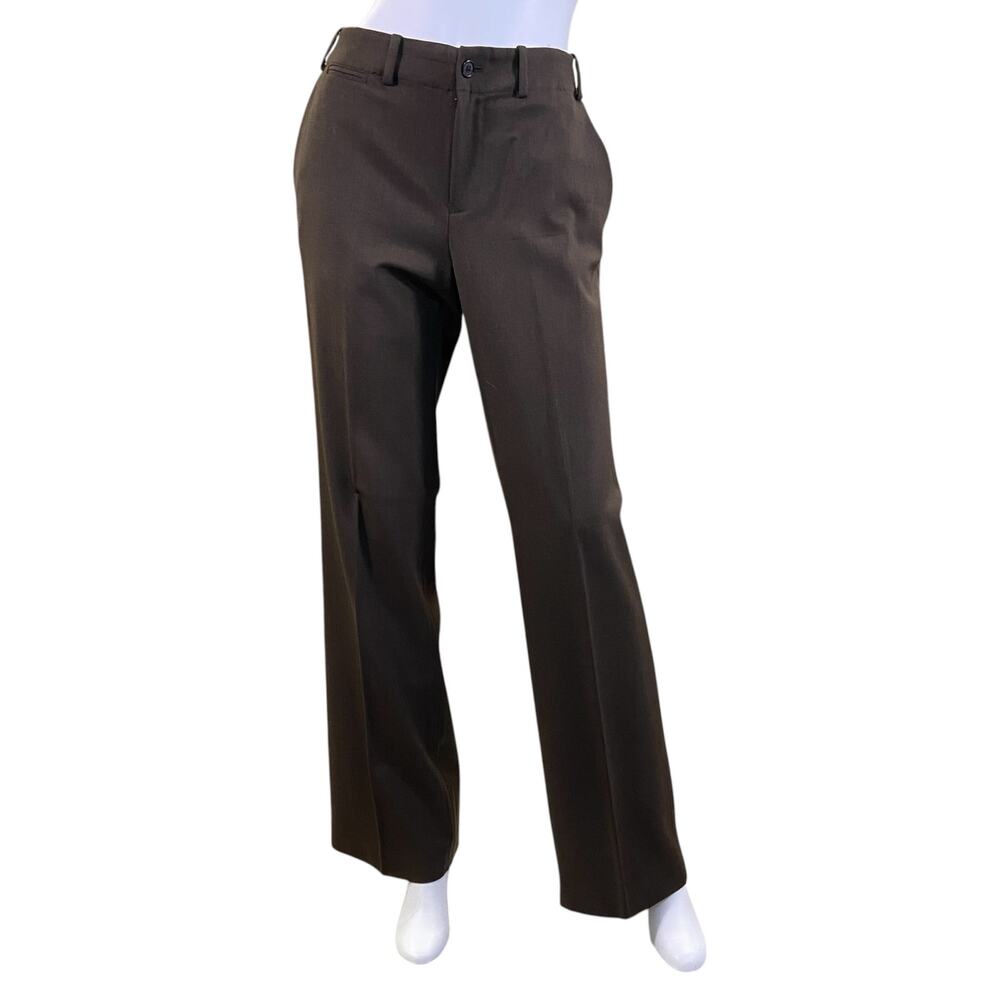 1990s Lauren Ralph Lauren Vintage Wool Trousers | Brown High Rise Pants 8